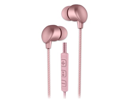 Słuchawki bezprzewodowe Audeeo Metallic Wired Earphones 2 (różowe złoto)
